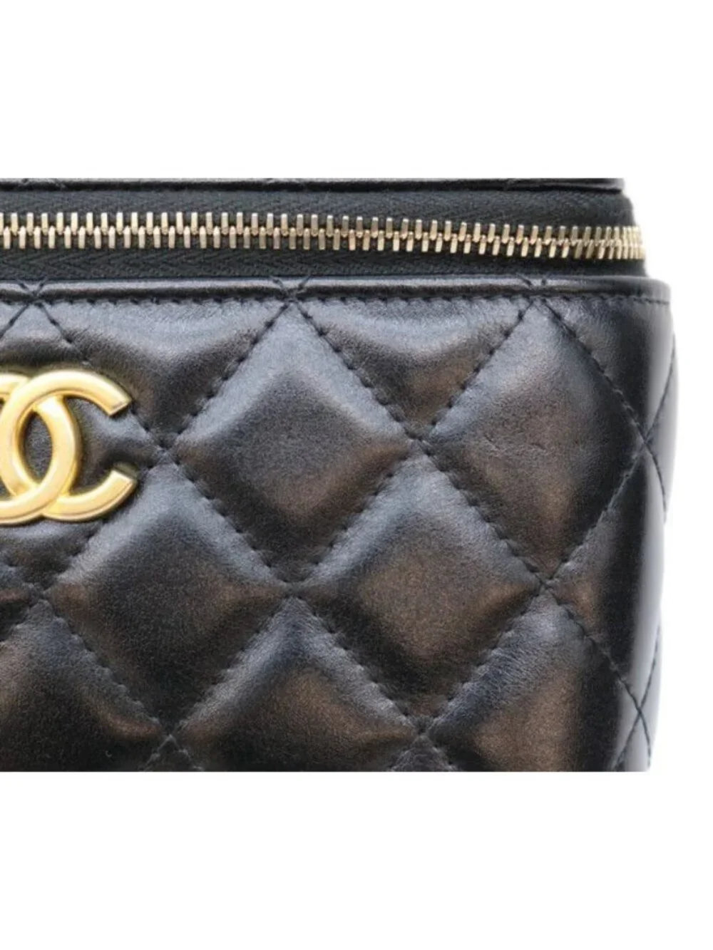 Chanel Black Lamb Gold Top Handle 2-Way